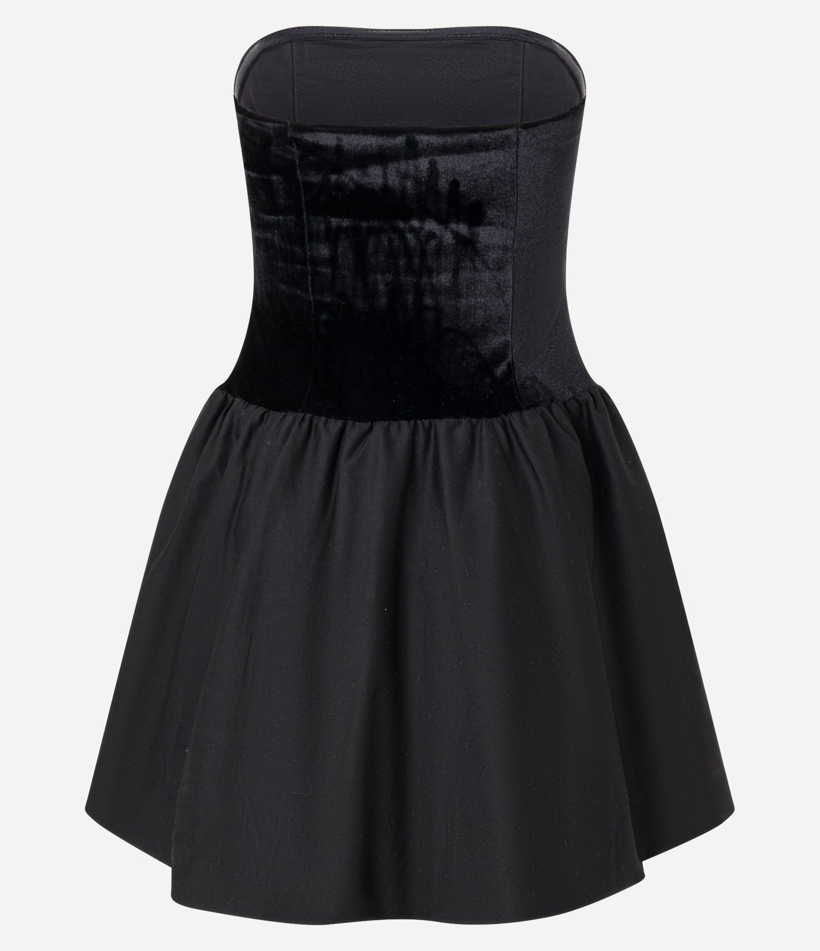 Vestido Balonê em Veludo Tomara que Caia Preto 8