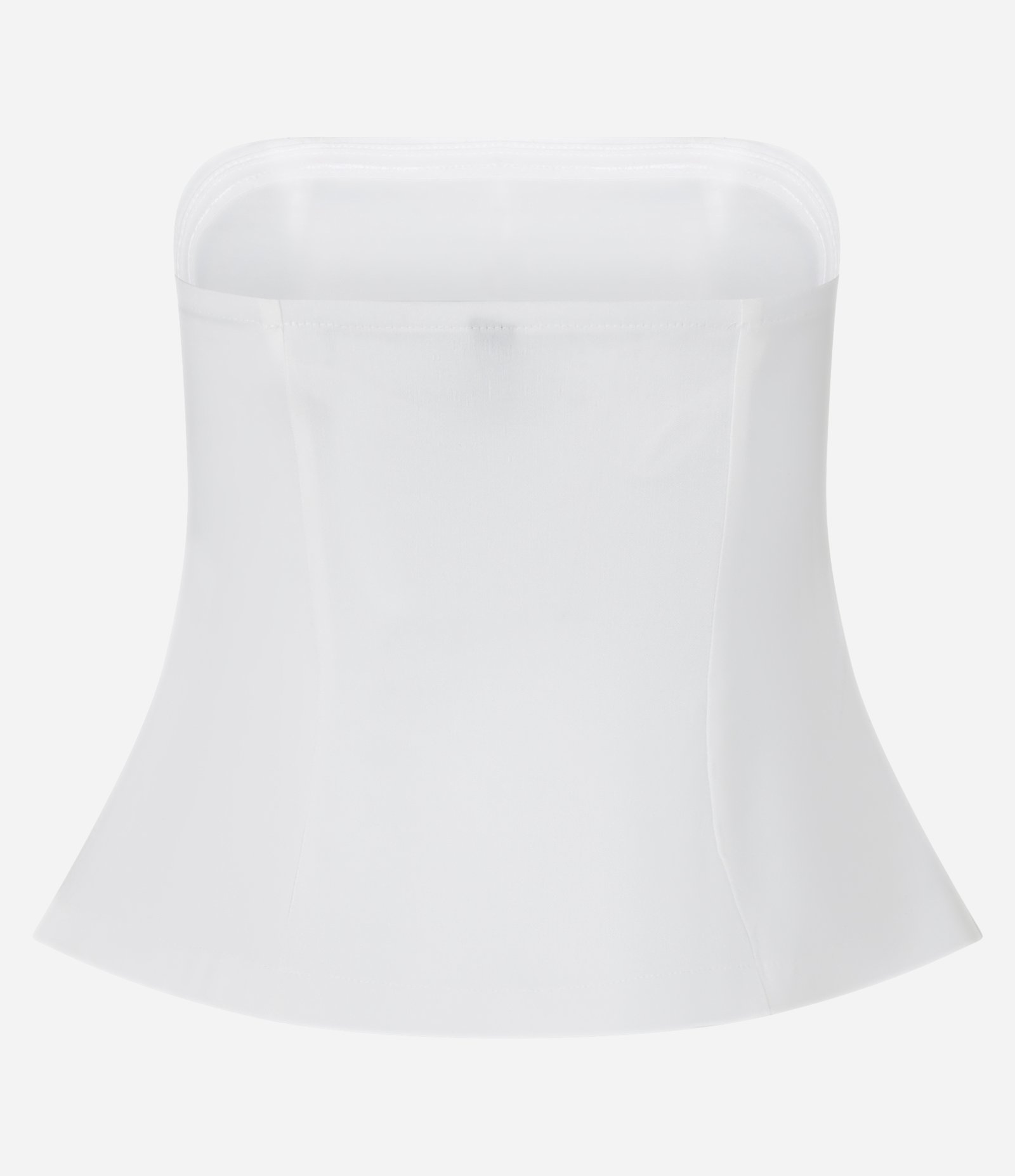 Blusa Peplum em Bengaline sem Alças Branco 5