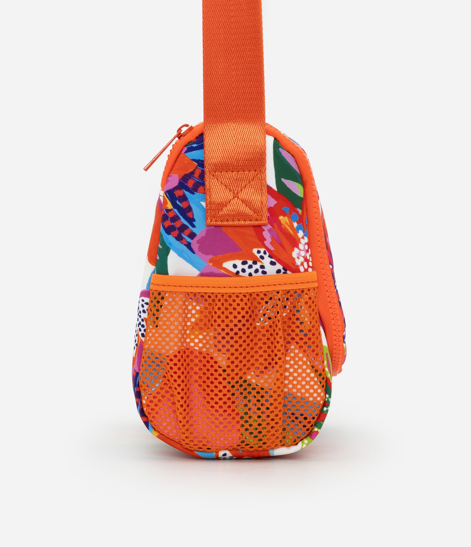 Lancheira com Tampa e Estampa Floral com Cajus Multicores 2