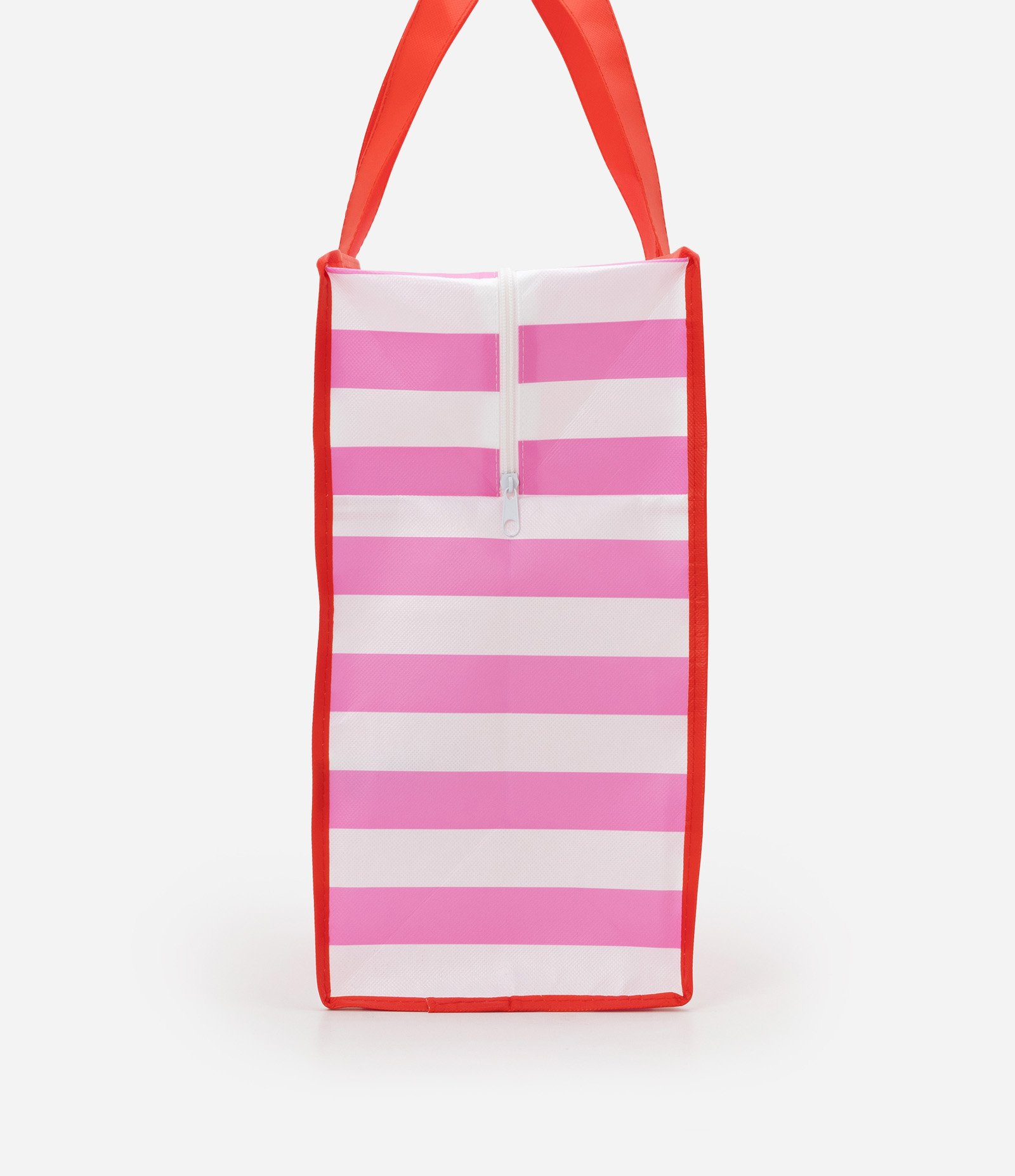 Sacola de Compras Listrada com Estampa de Cajus Multicores 3