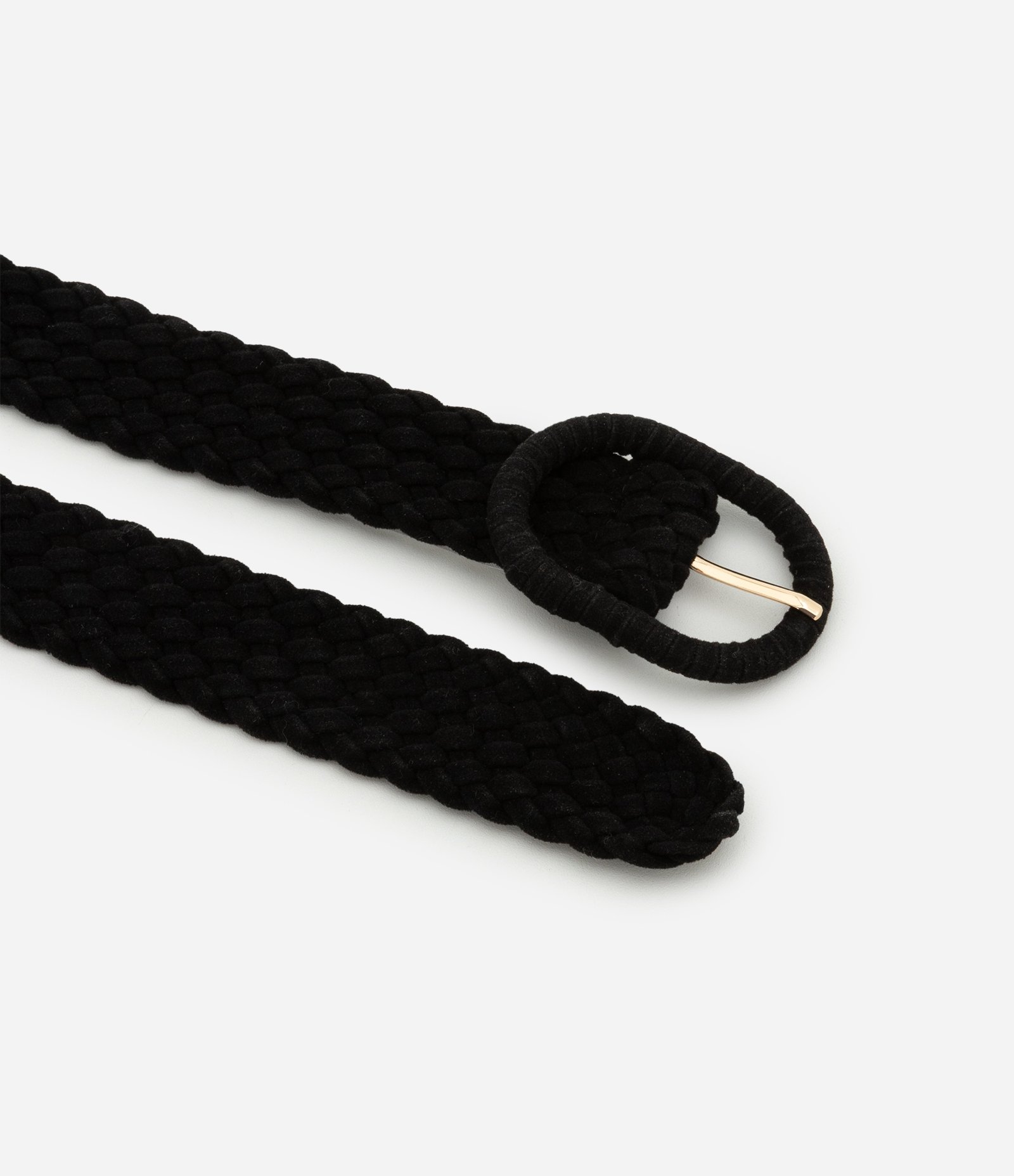 Cinto Médio em PU com Textura Trançada Curve & Plus Size Preto 2