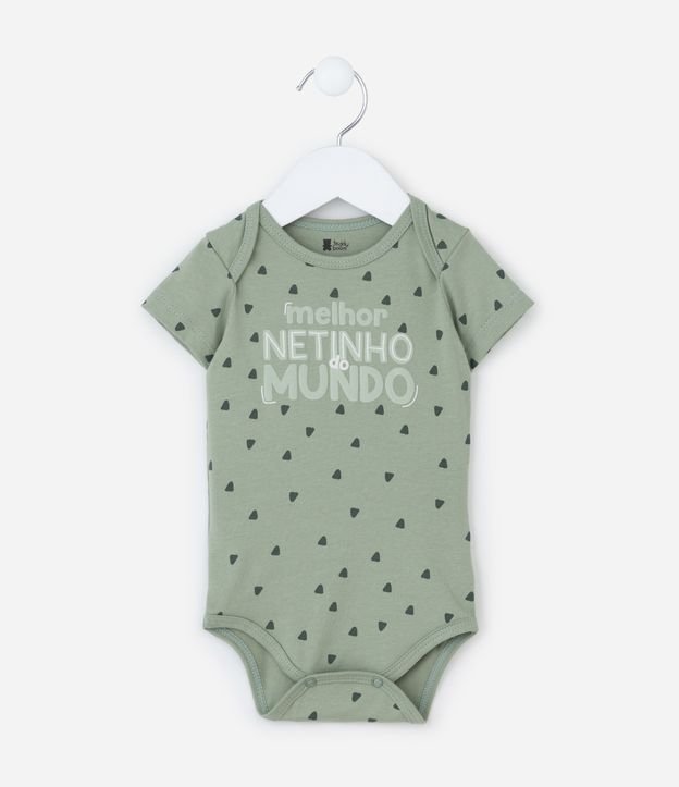 Body Infantil com Lettering Melhor Netinho do Mundo - Tam 0 a 18 meses
