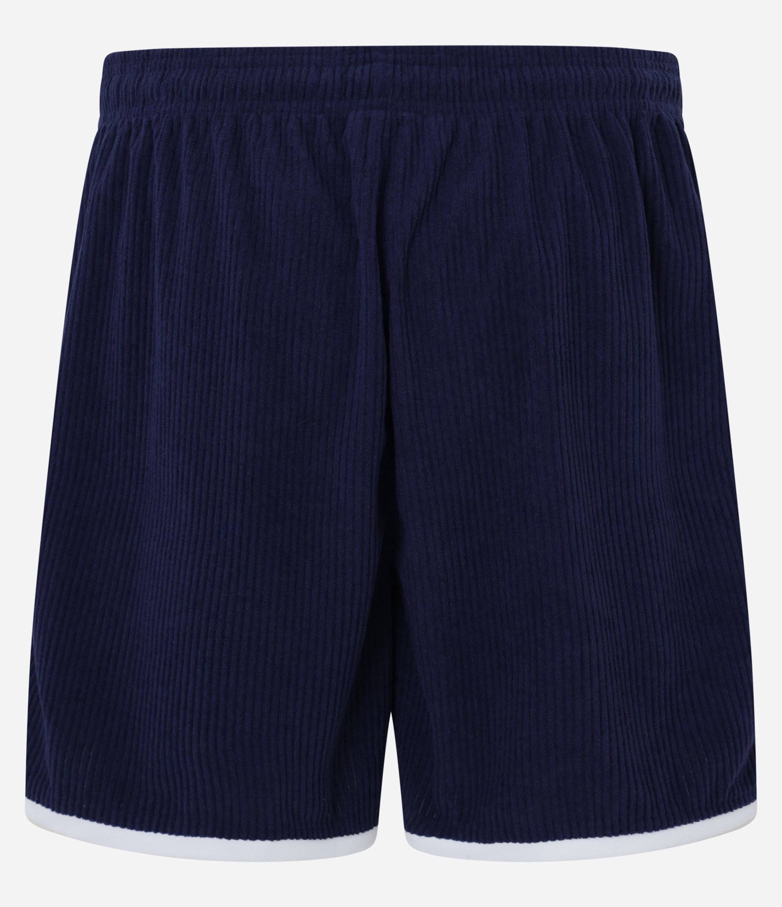 Bermuda Basquete Esportiva em Poliamida com Textura Veludo Azul Escuro 6