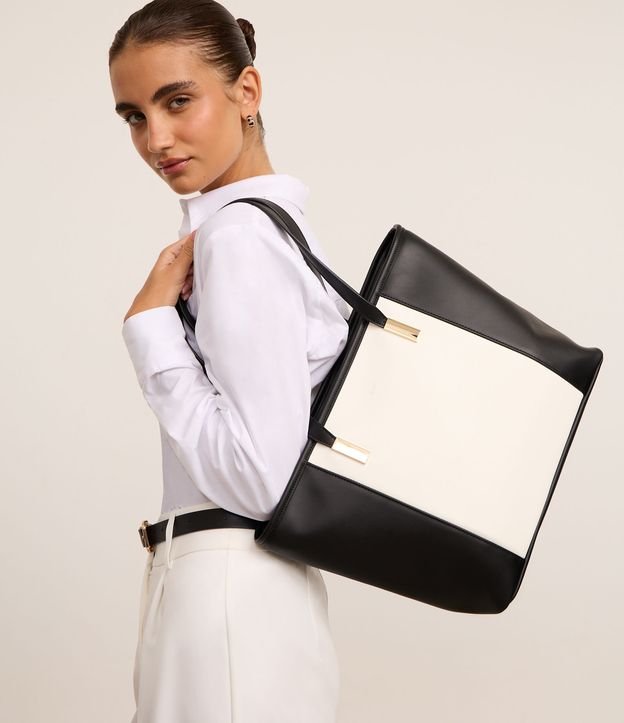Bolsa Shopper Grande Bicolor