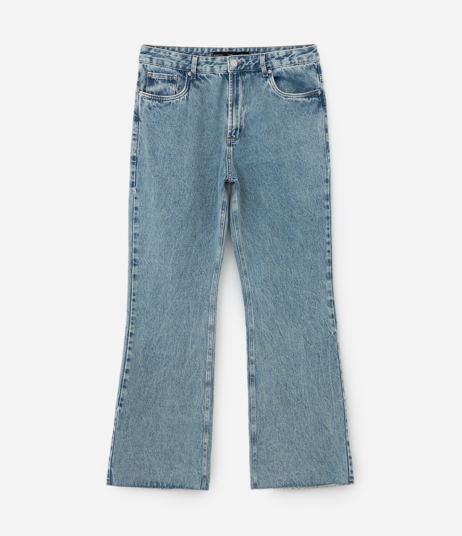 Calça Flare em Jeans com Lavagem Dirty Azul 5