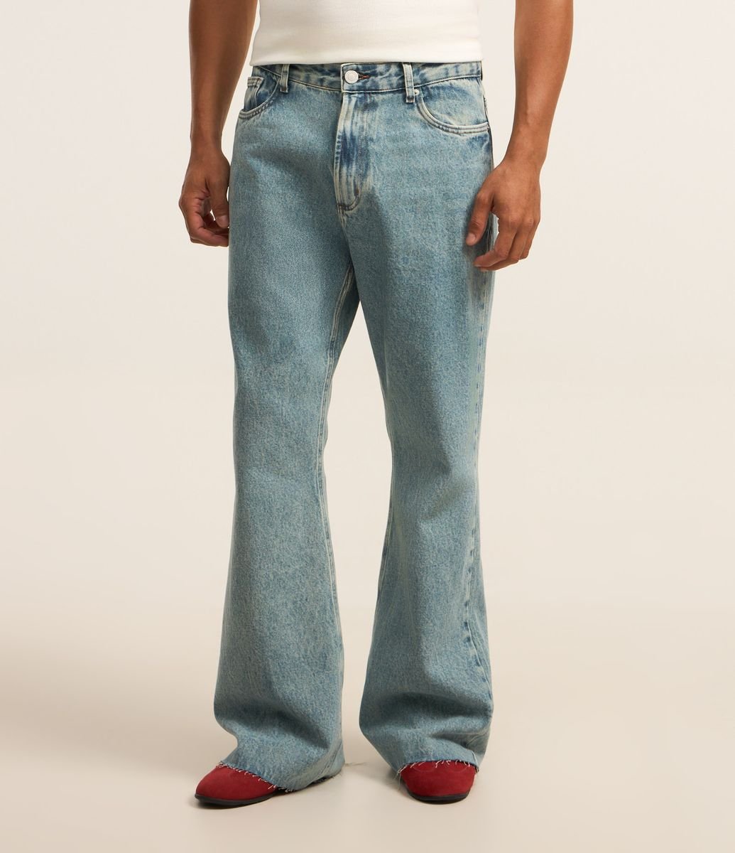 Jeans CalÃ§as Flare Renner Couro Renner CalÃ§a De Couro Flare