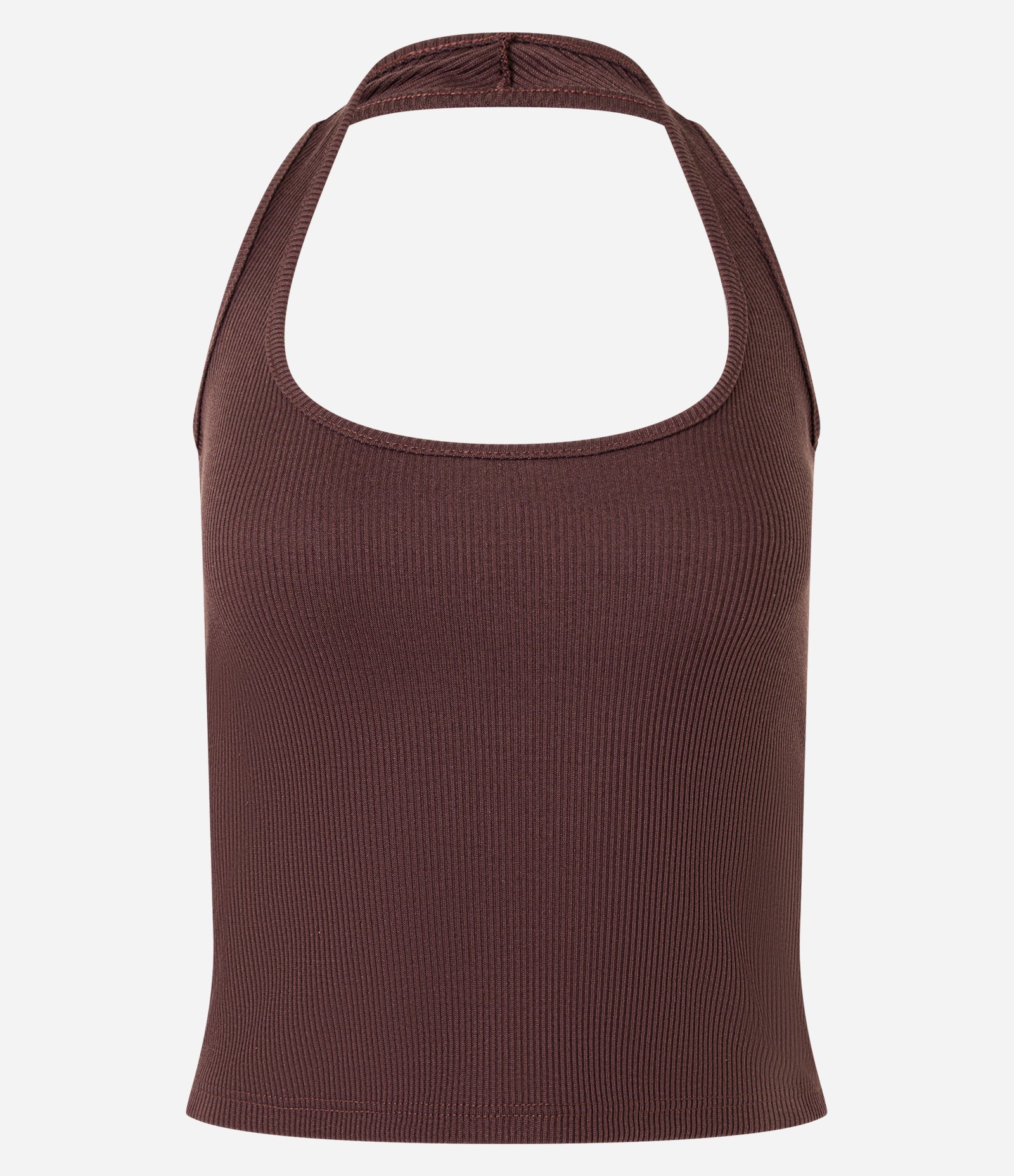 Blusa em Algodão Frente Única e com Leve Textura Marrom 3