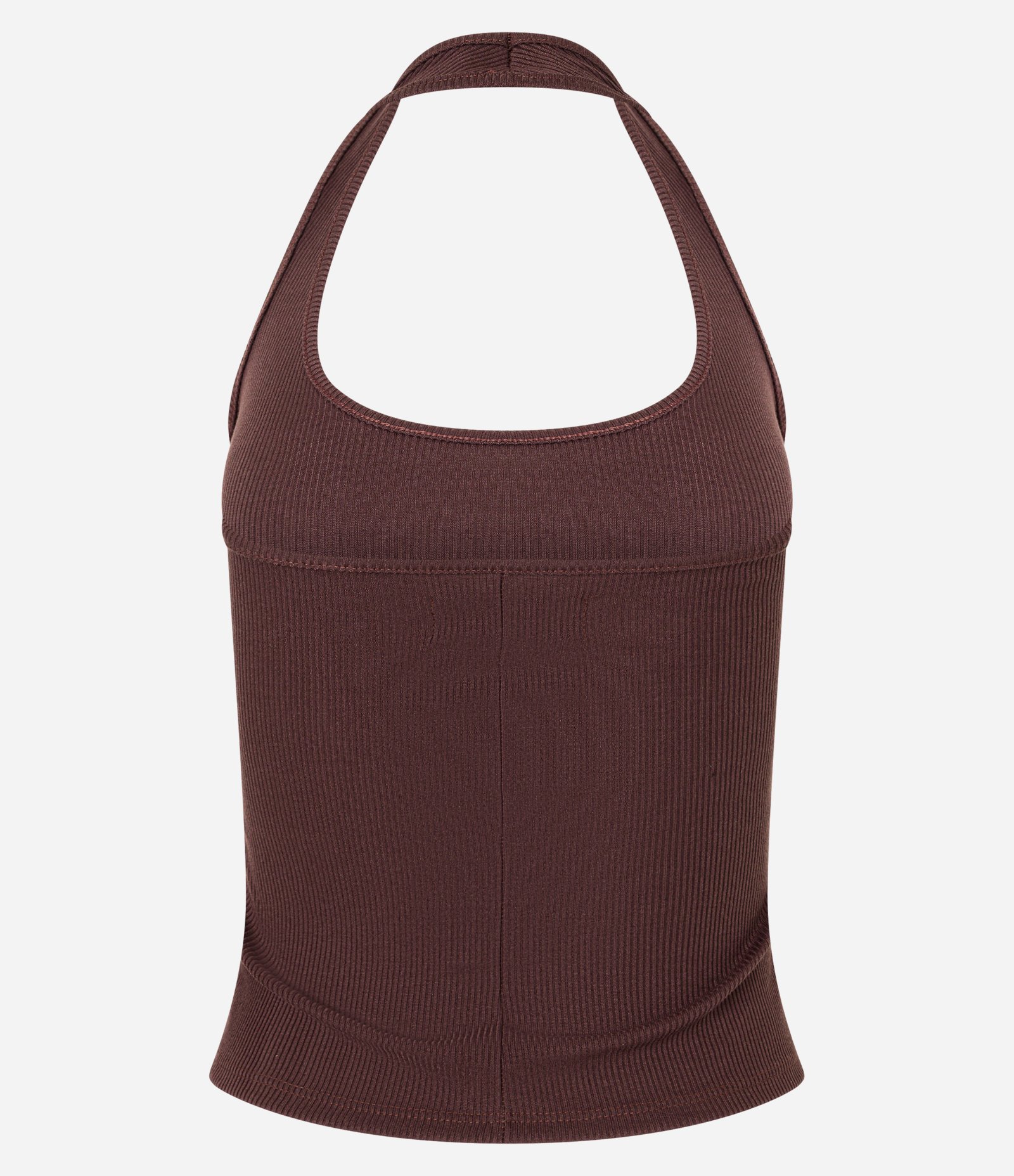 Blusa em Algodão Frente Única e com Leve Textura Marrom 5