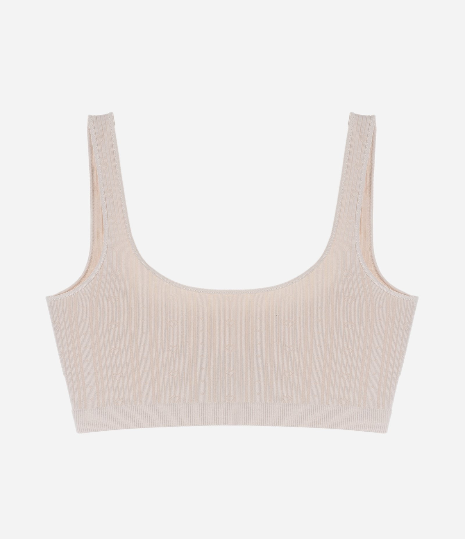 Sutiã Top Seamless Texturizado Bege 5