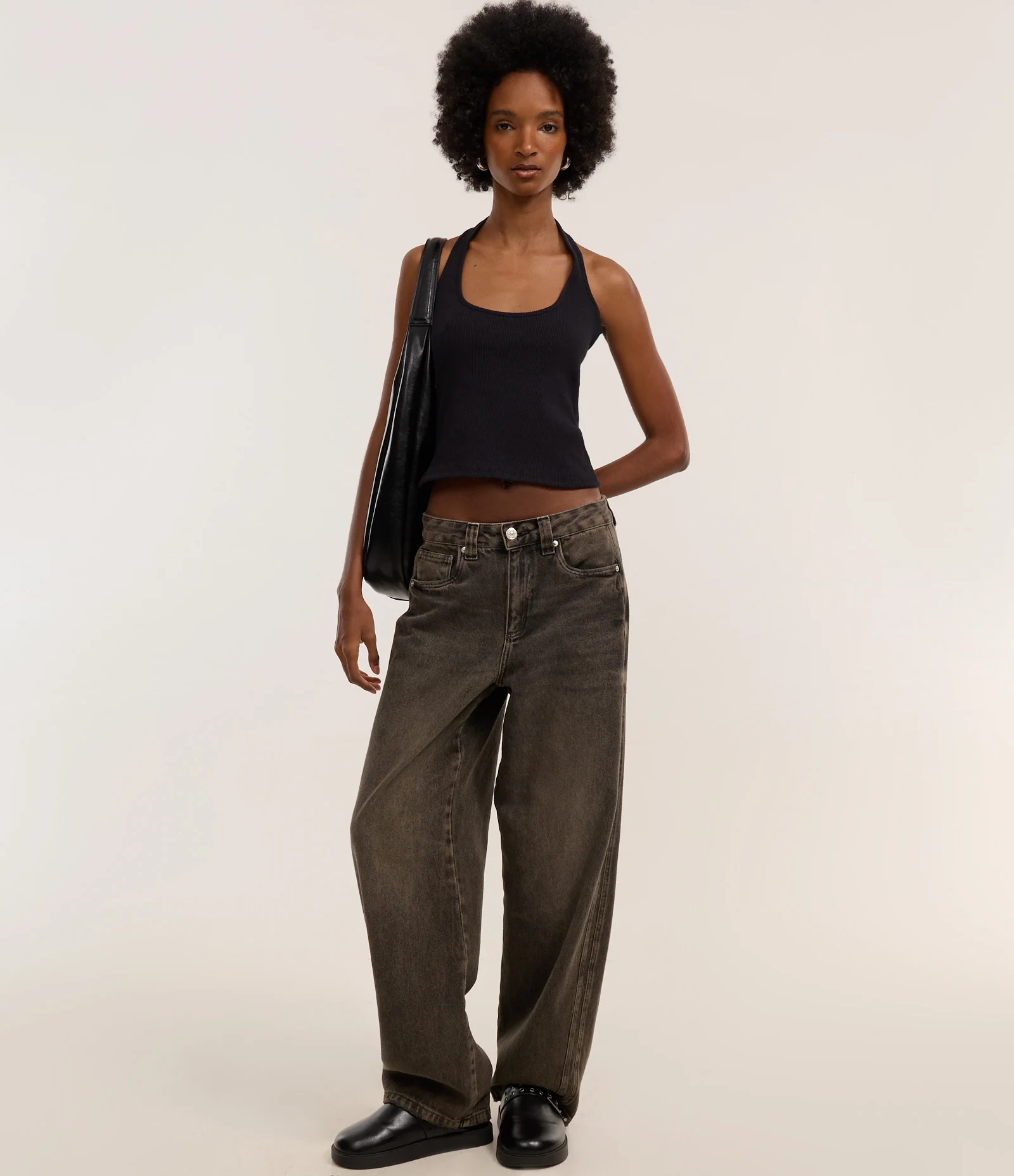 Blusa em Algodão Frente Única e com Leve Textura Preto 2