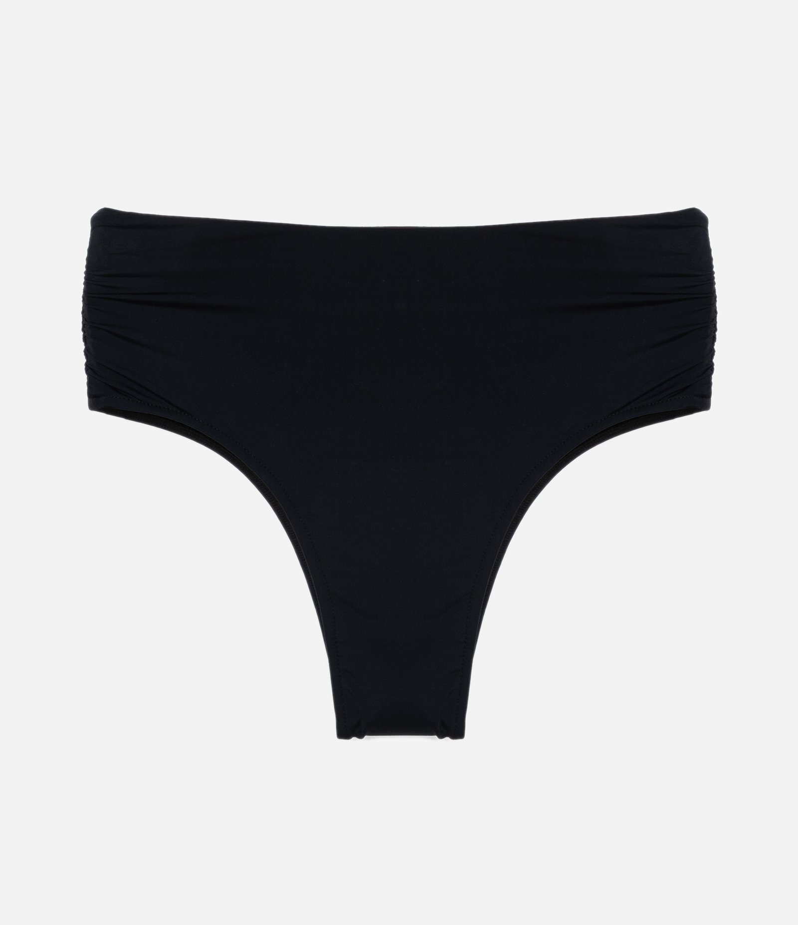 Biquíni Calcinha Hot Pants em Microfibra com Lateral Franzido Preto 5