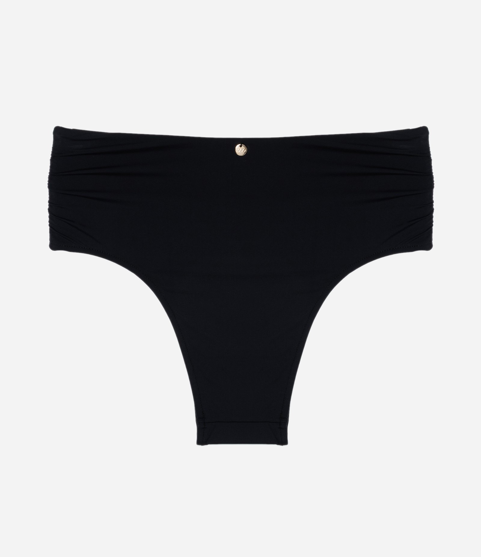 Biquíni Calcinha Hot Pants em Microfibra com Lateral Franzido Preto 6