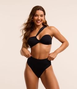 Biquíni Calcinha Hot Pants em Microfibra com Lateral Franzido