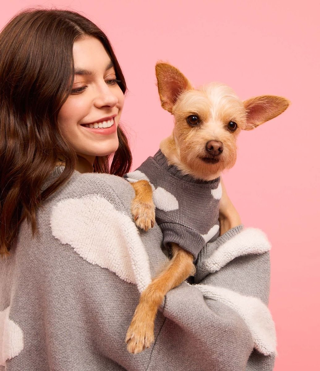 Roupa para Cachorro com Estampa de Nuvens Cinza