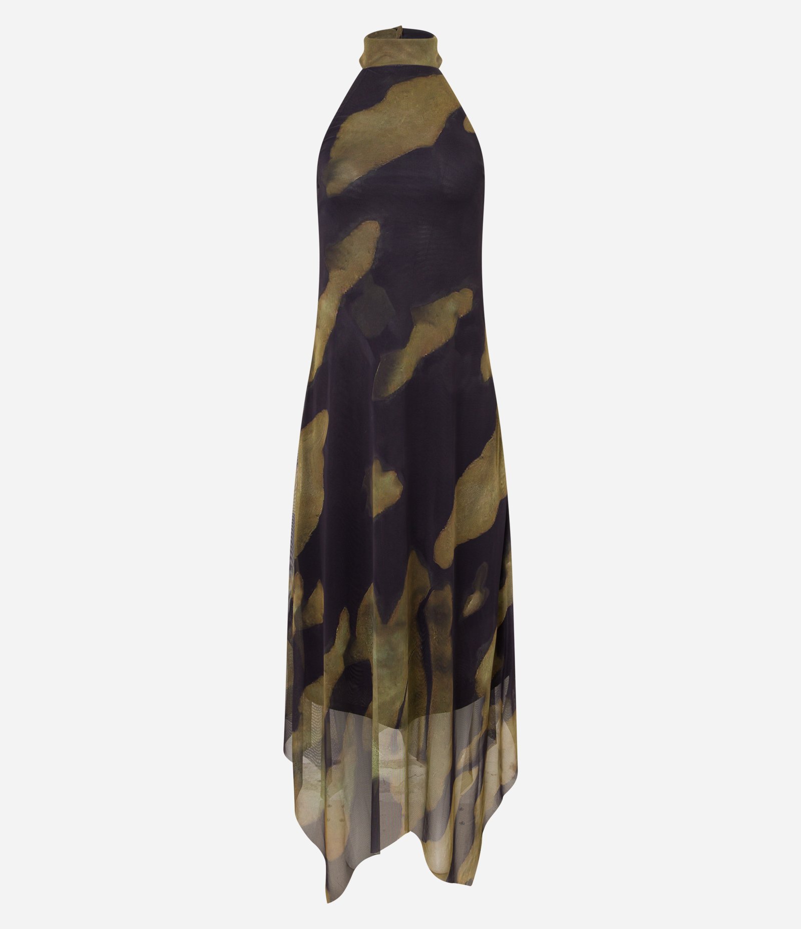 Vestido New Midi em Tule com Barra Assimétrica Preto 7