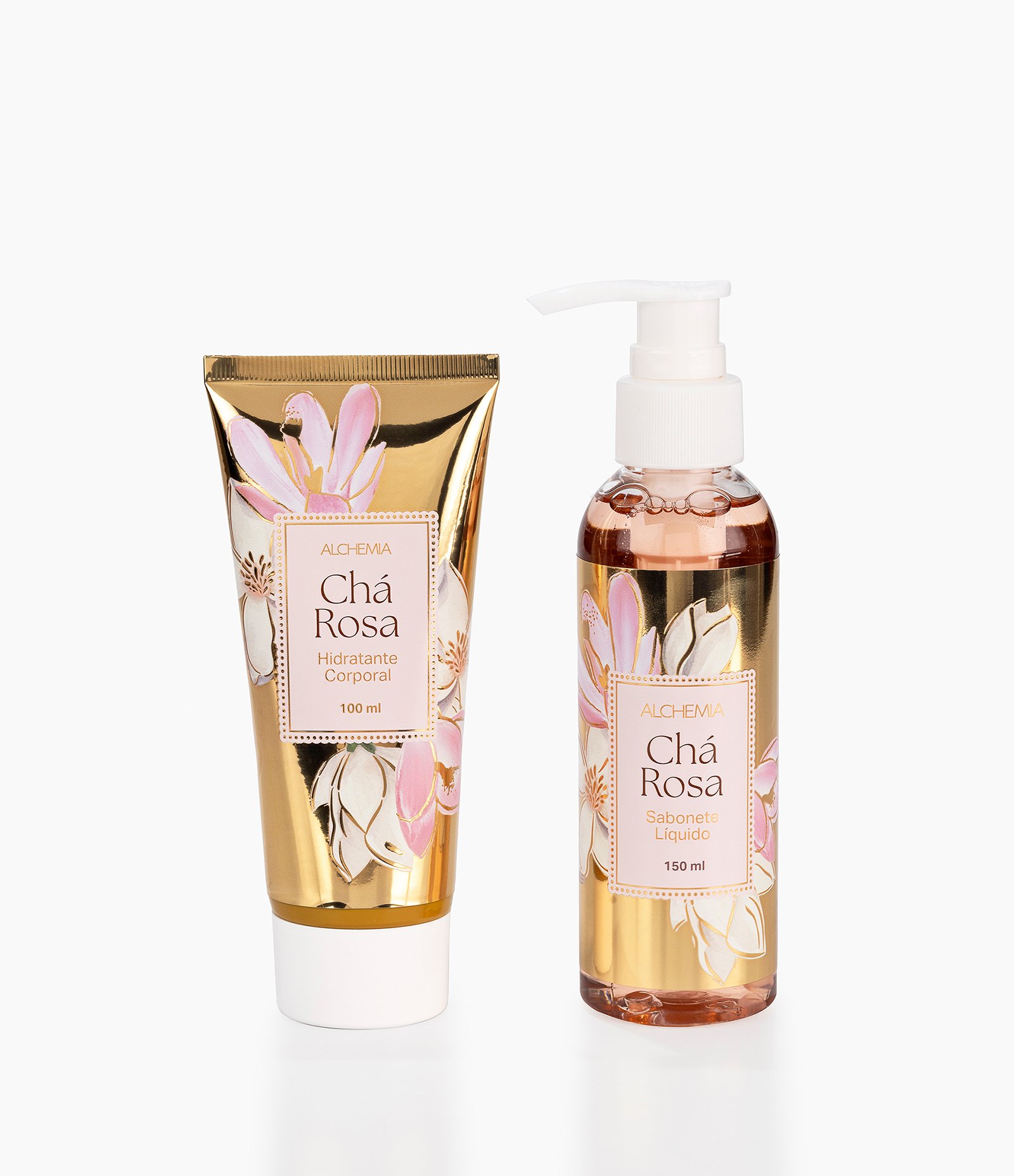 Kit Nécessaire Rosa Chá Rosa com Sabonete Liquido  Alchemia + Hidratante Corporal  Mães Alchemia 


 KIT 3