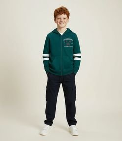 Casaco Infantil em Techfleece com Estampa Minecraft - Tam 5 a 14 Anos