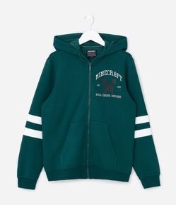 Casaco Infantil em Techfleece com Estampa Minecraft - Tam 5 a 14 Anos