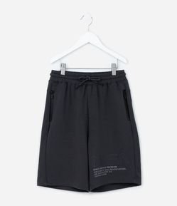 Bermuda Infantil com Bolsos e Estampa NASA - Tam 5 a 14 Anos