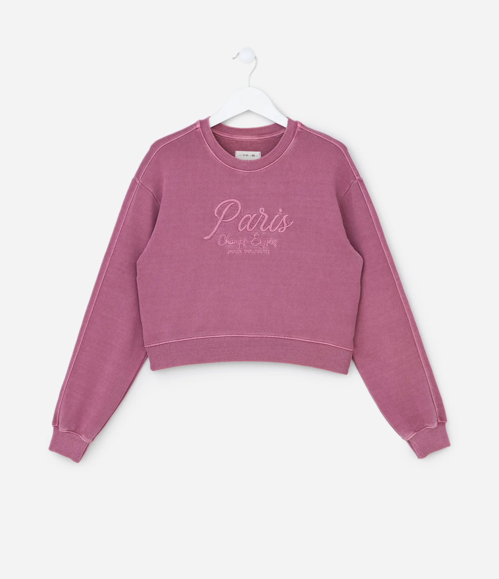 Casaco Infantil com Bordado Paris - Tam 5 a 14 Anos Rosa 2