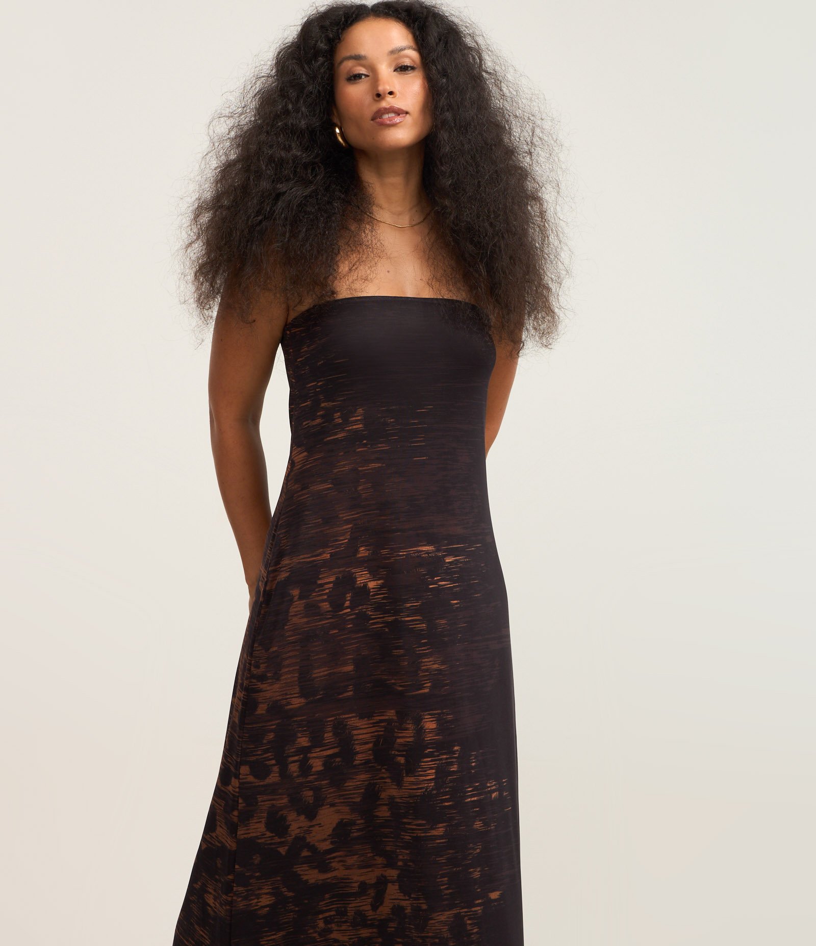 Vestido New Midi em Tule com Decote Tomara Que Caia Preto 3