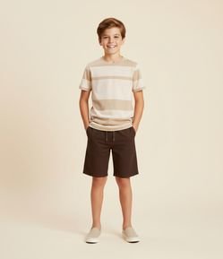 Camiseta Infantil com Estampa de Bloco de Cores - Tam 5 a 14 anos