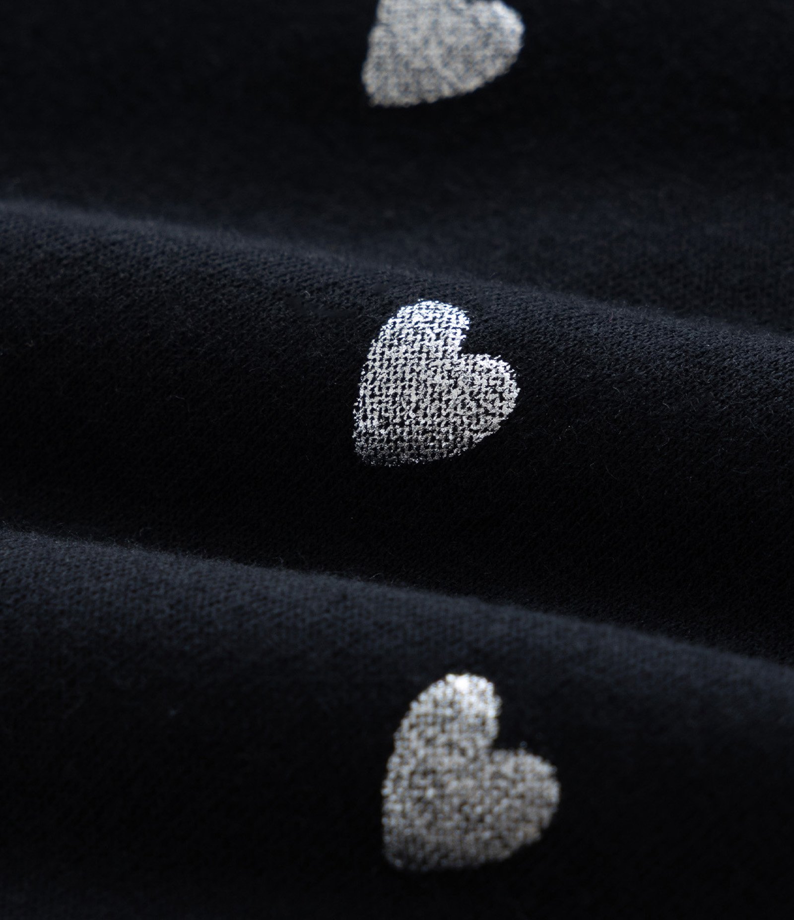 Calça Legging Quentinha com Estampa de Corações - Tam 1 a 6 Anos Preto 3