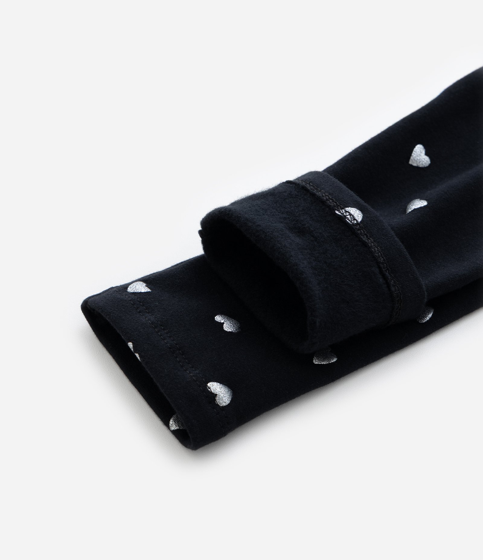 Calça Legging Quentinha com Estampa de Corações - Tam 1 a 6 Anos Preto 4
