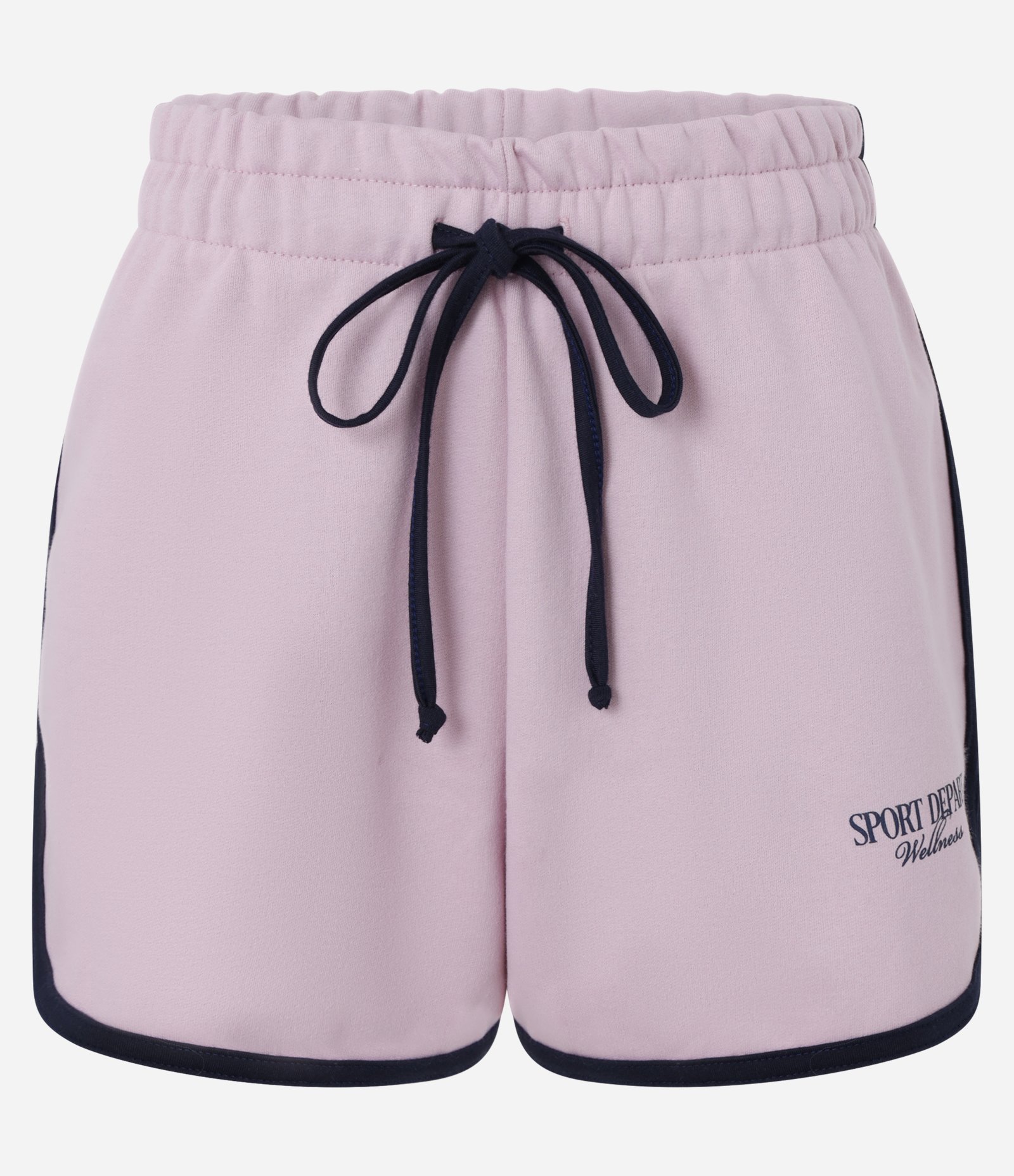 Short Curto em Moletom com Forro Fleece e Cós com Amarração Rosa 6