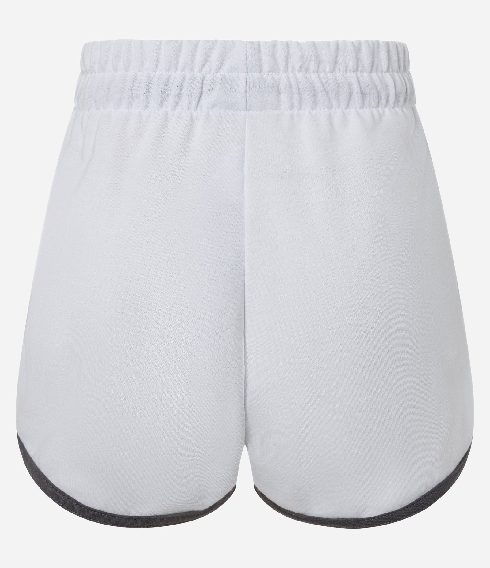 Short em Moletom com Forro Fleece e Viés Contrastante Branco 6