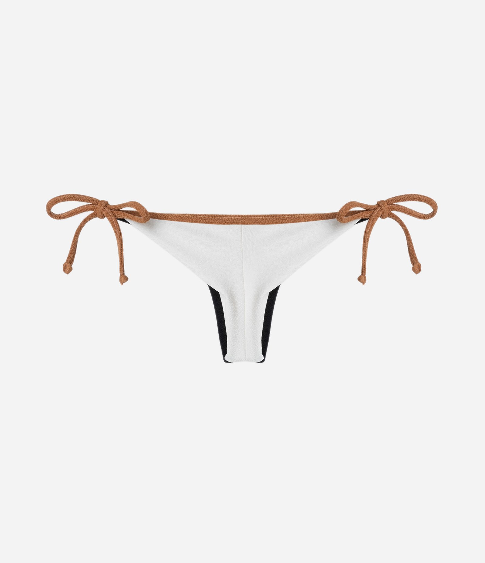 Biquíni Calcinha Lacinho Fio Duplo com Detalhe Contrastante Off White 5