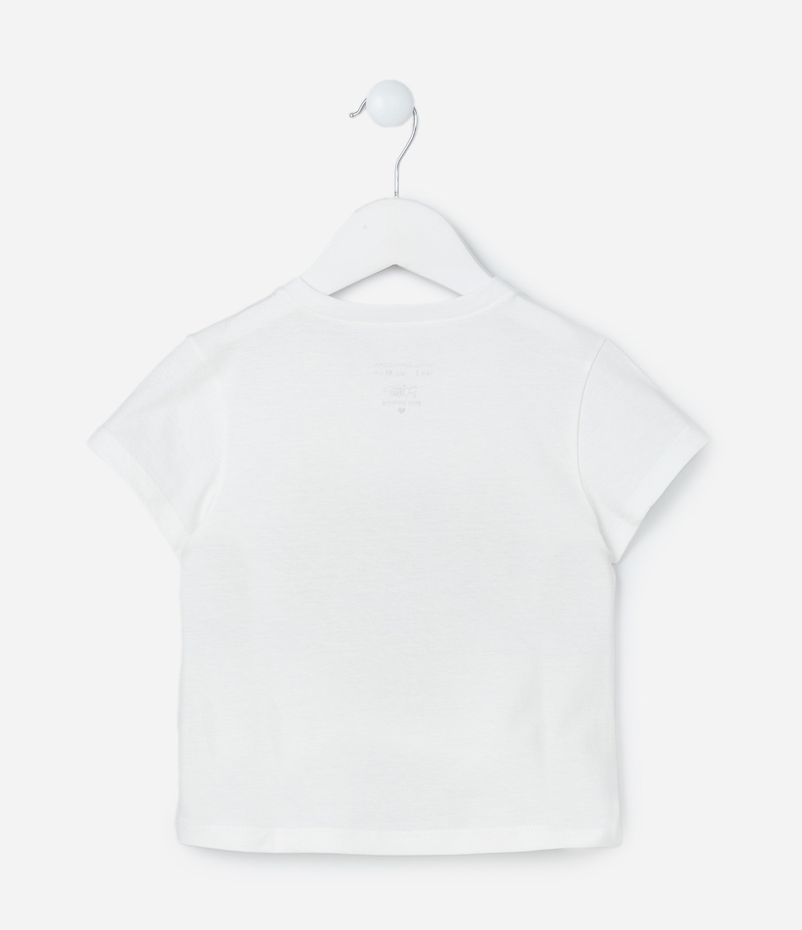 Blusa Infantil com Estampa Gatinho com Glitter - Tam 1 a 6 Anos Branco 2