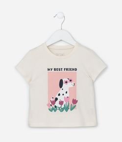Blusa Infantil com Estampa Cachorro de Óculos - Tam 1 a 6 Anos