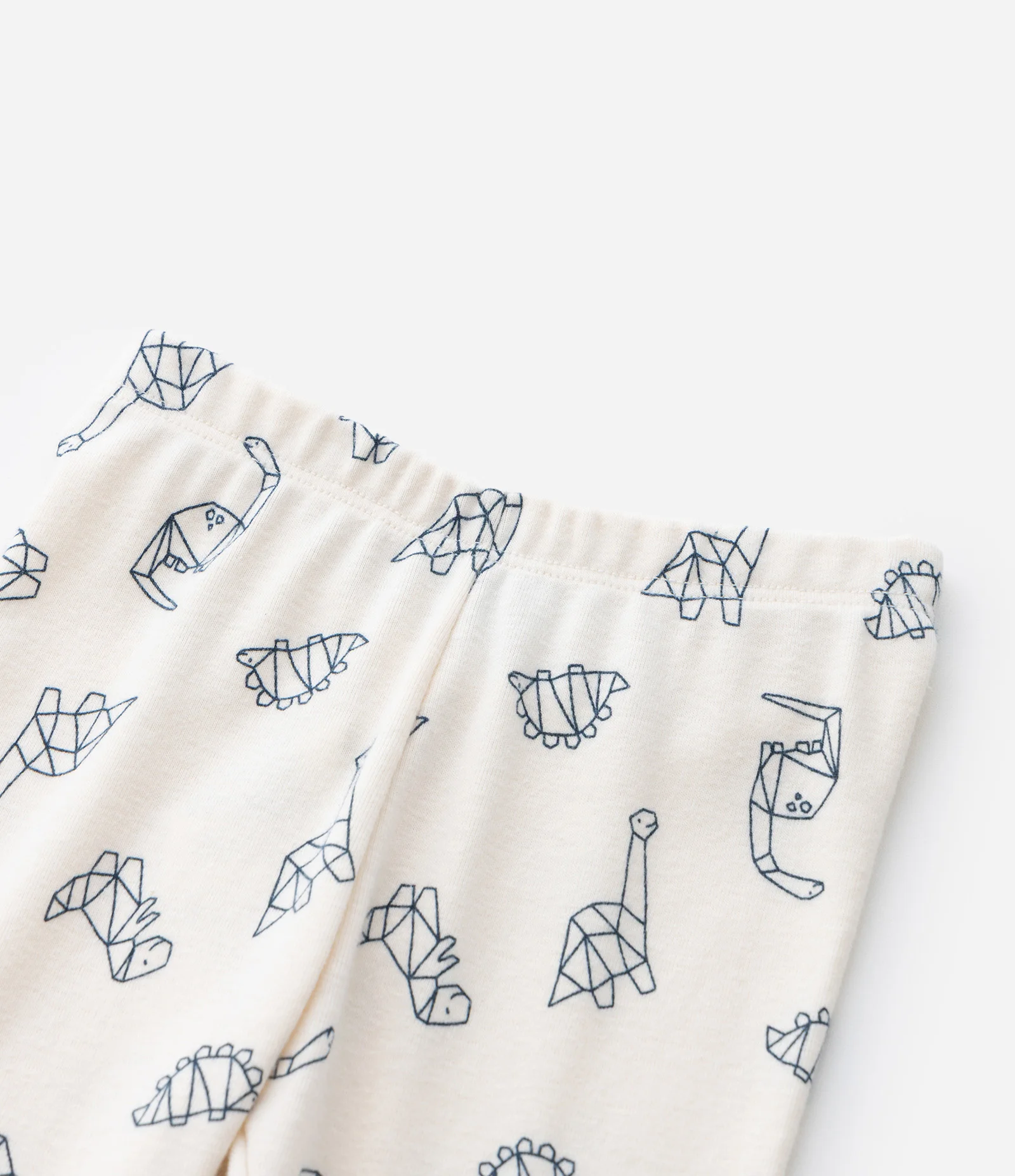 Conjunto Infantil em Ribana com Estampa Dinos - Tam 0 a 18 meses Bege 4