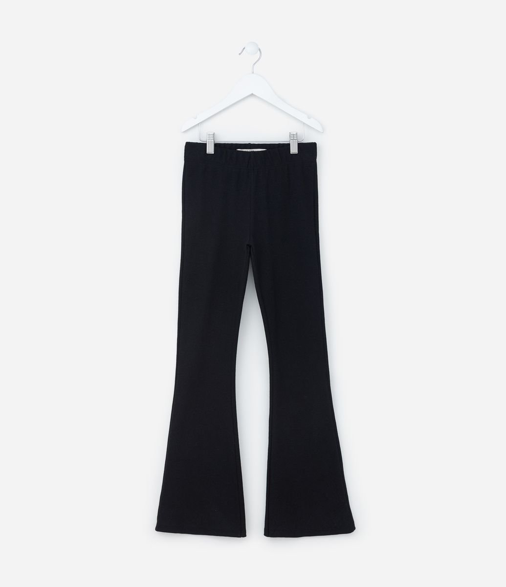 Calça Flare Infantil Básica em Ribana Tam a 14 anos Preto