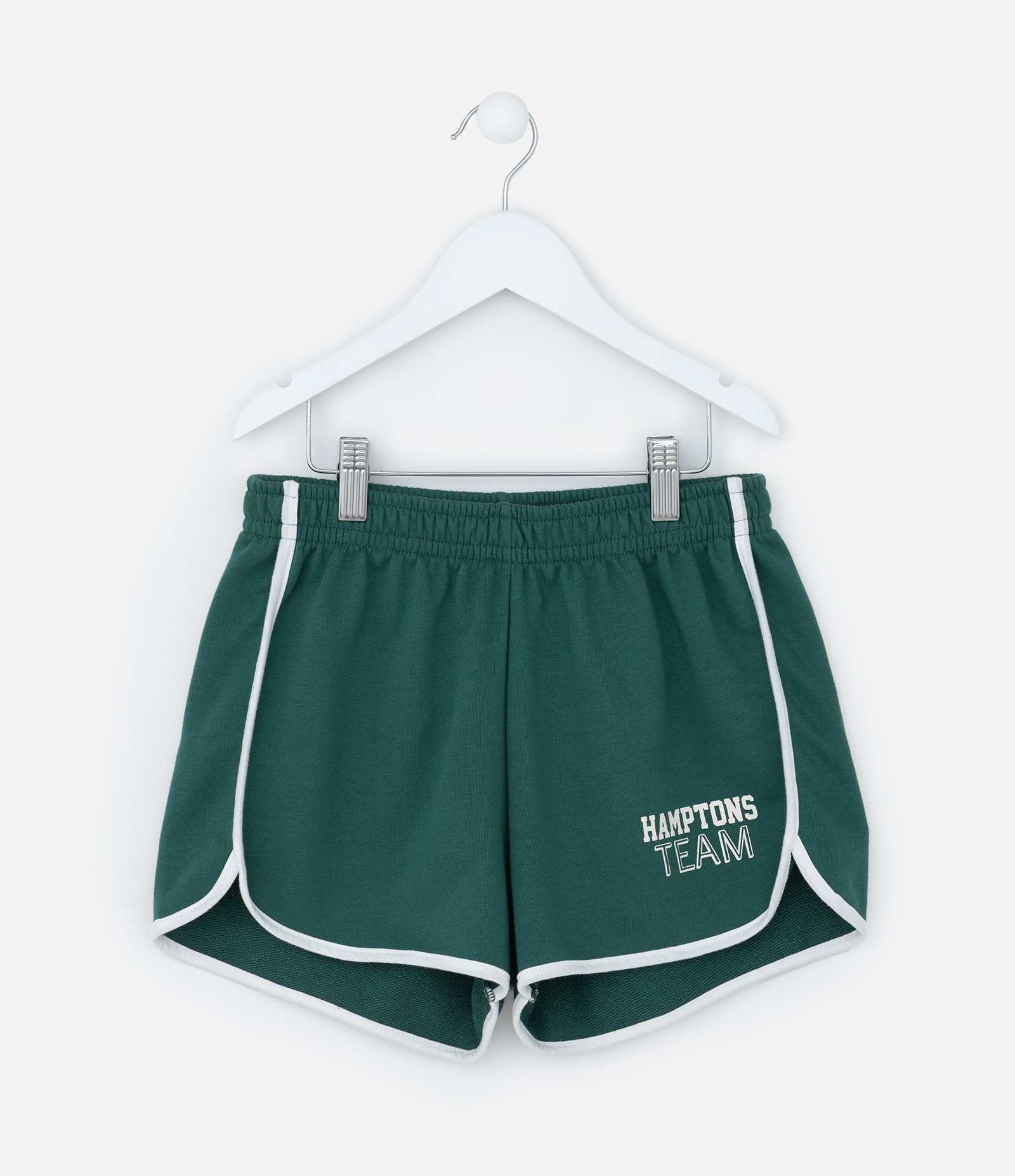 Short Runner Infantil com Viés Contrastantes - Tam 5 a 14 Anos Verde 1