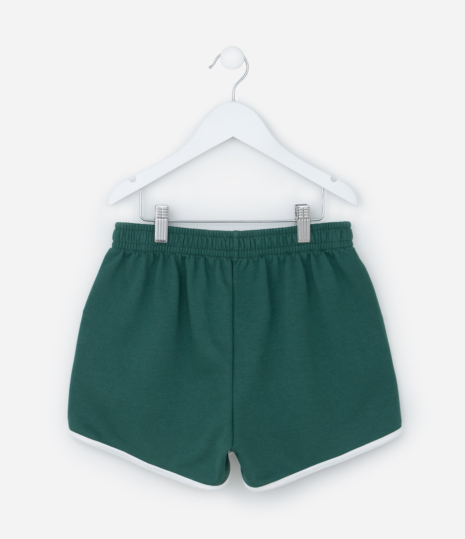 Short Runner Infantil com Viés Contrastantes - Tam 5 a 14 Anos Verde 2