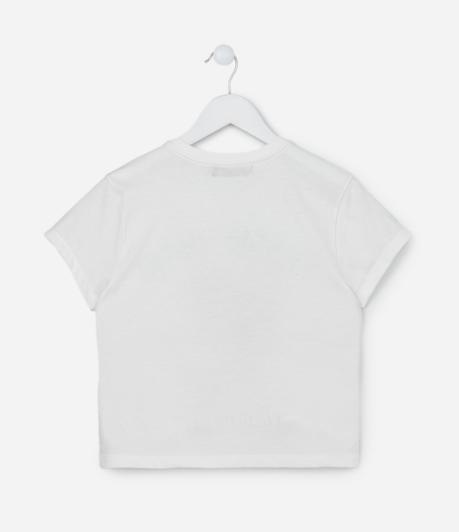 Camiseta Curta Infantil com Estampa Ursinha Tenista - Tam 5 a 14 Anos Branco 2