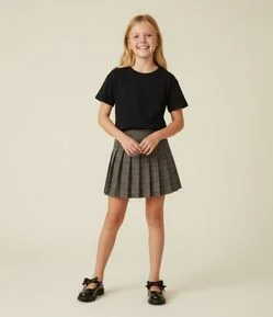 Camiseta Curta Infantil em Cotton Malhão - Tam 5 a 14 anos