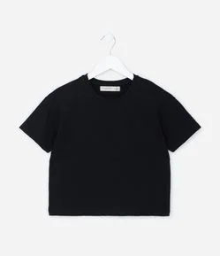 Camiseta Curta Infantil em Cotton Malhão - Tam 5 a 14 anos