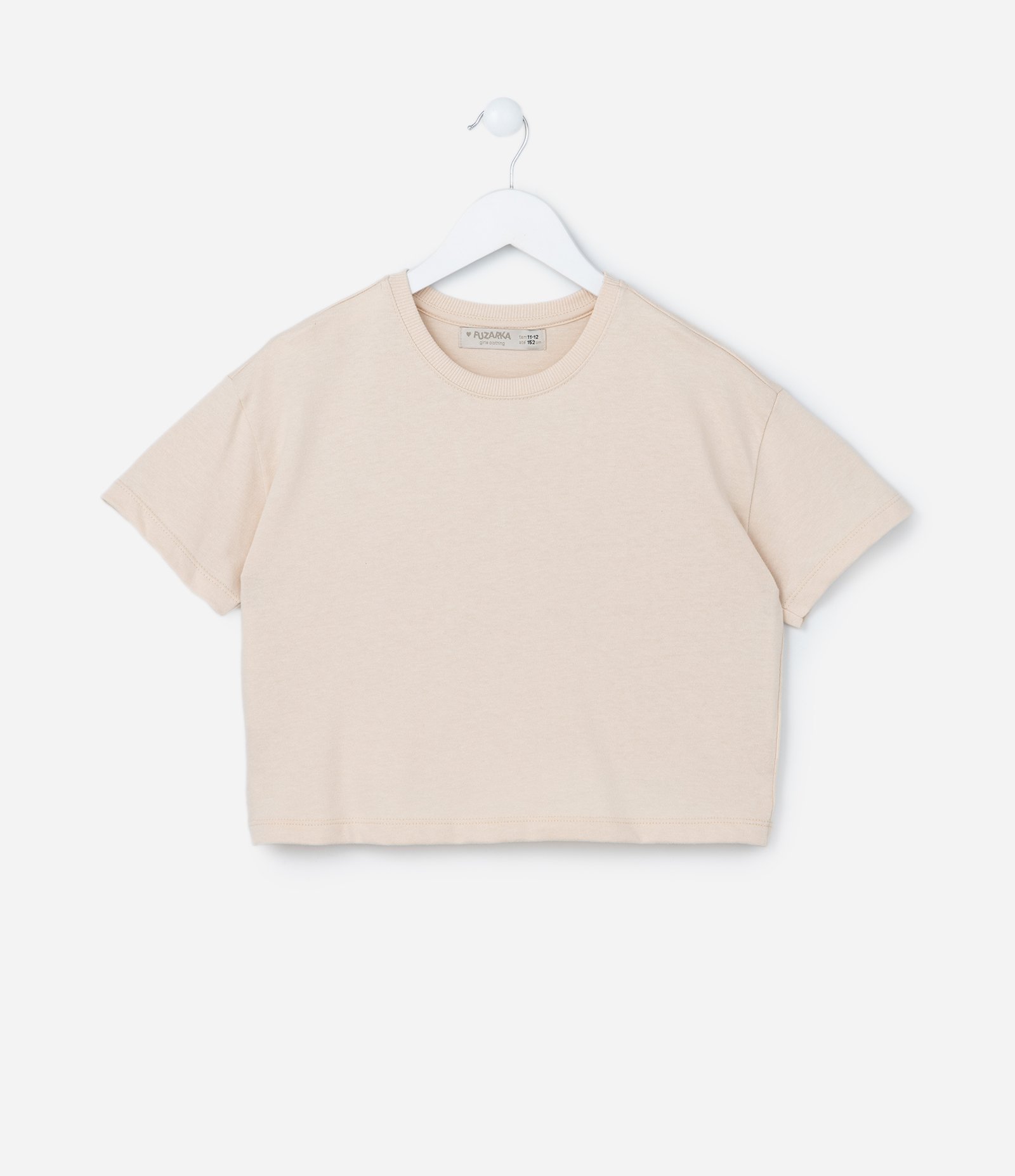 Camiseta Curta Infantil em Cotton Malhão - Tam 5 a 14 anos Rosa Claro 1