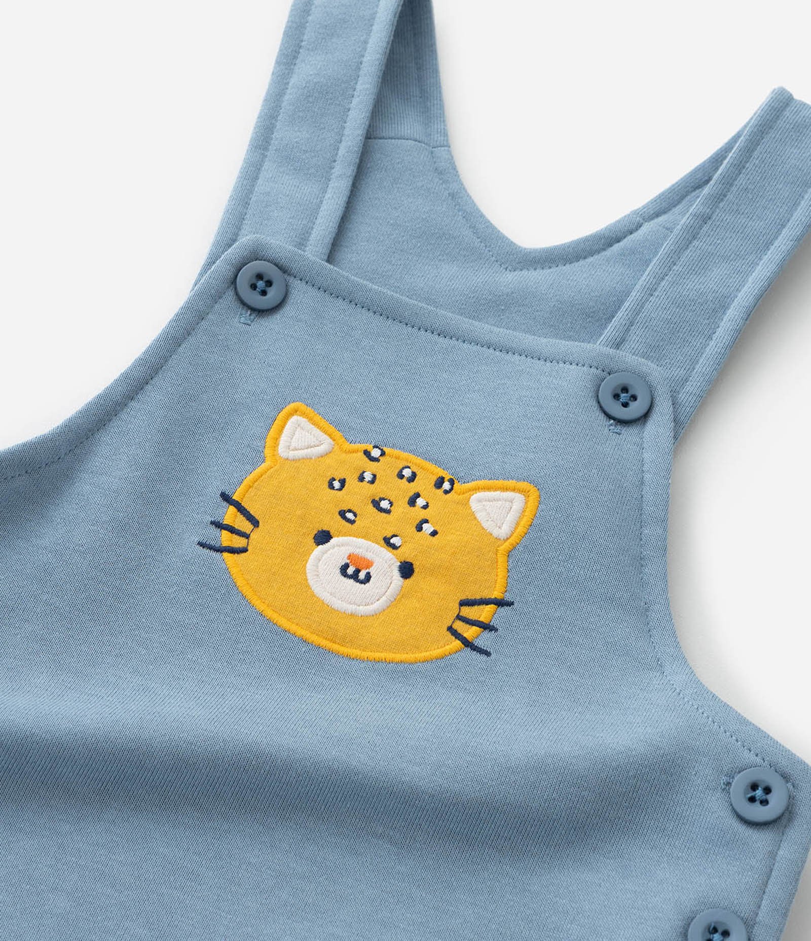 Conjunto Infantil em Moletom com Estampa de Tigre - Tam 0 a 18 Meses Azul 12