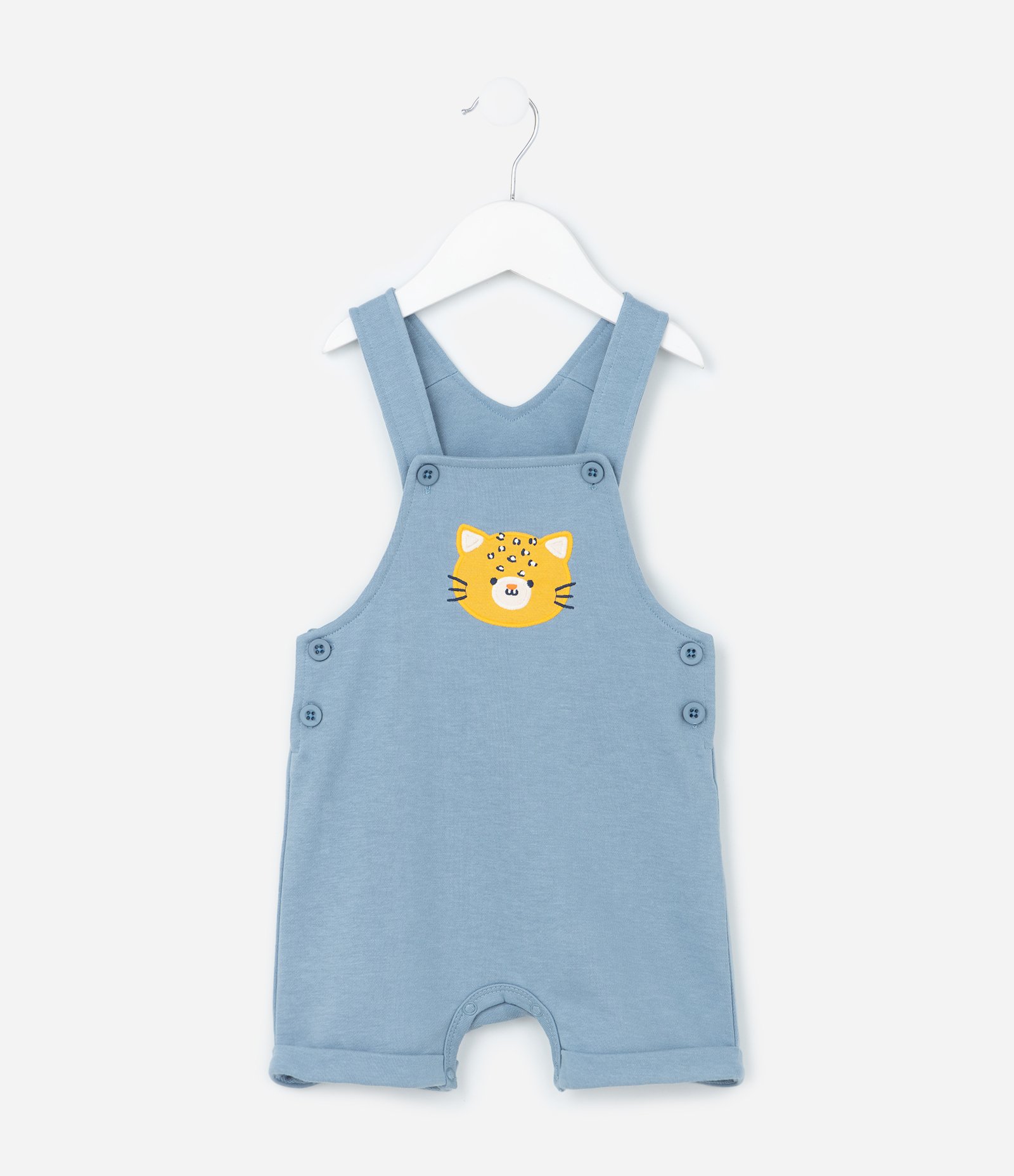Conjunto Infantil em Moletom com Estampa de Tigre - Tam 0 a 18 Meses Azul 3