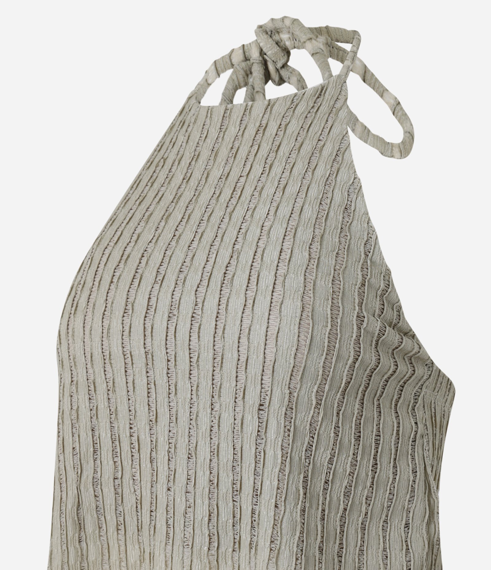 Blusa Texturizada Frente Única com Amarração Verde 7