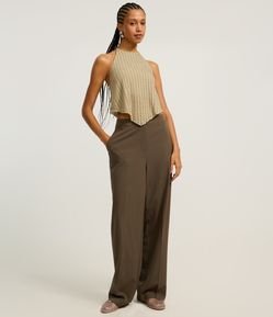 Blusa Texturizada Frente Única com Amarração