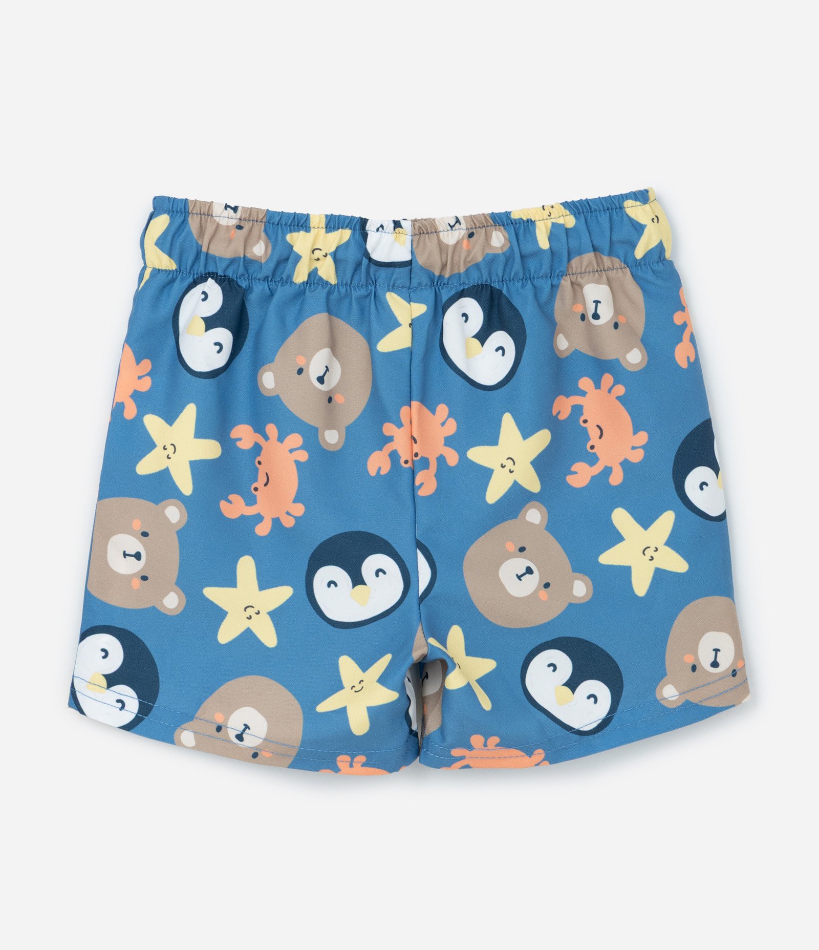 Conjunto Infantil em Microfibra com Estampa de Pinguim - Tam 0 a 18 Meses Branco/Azul 6
