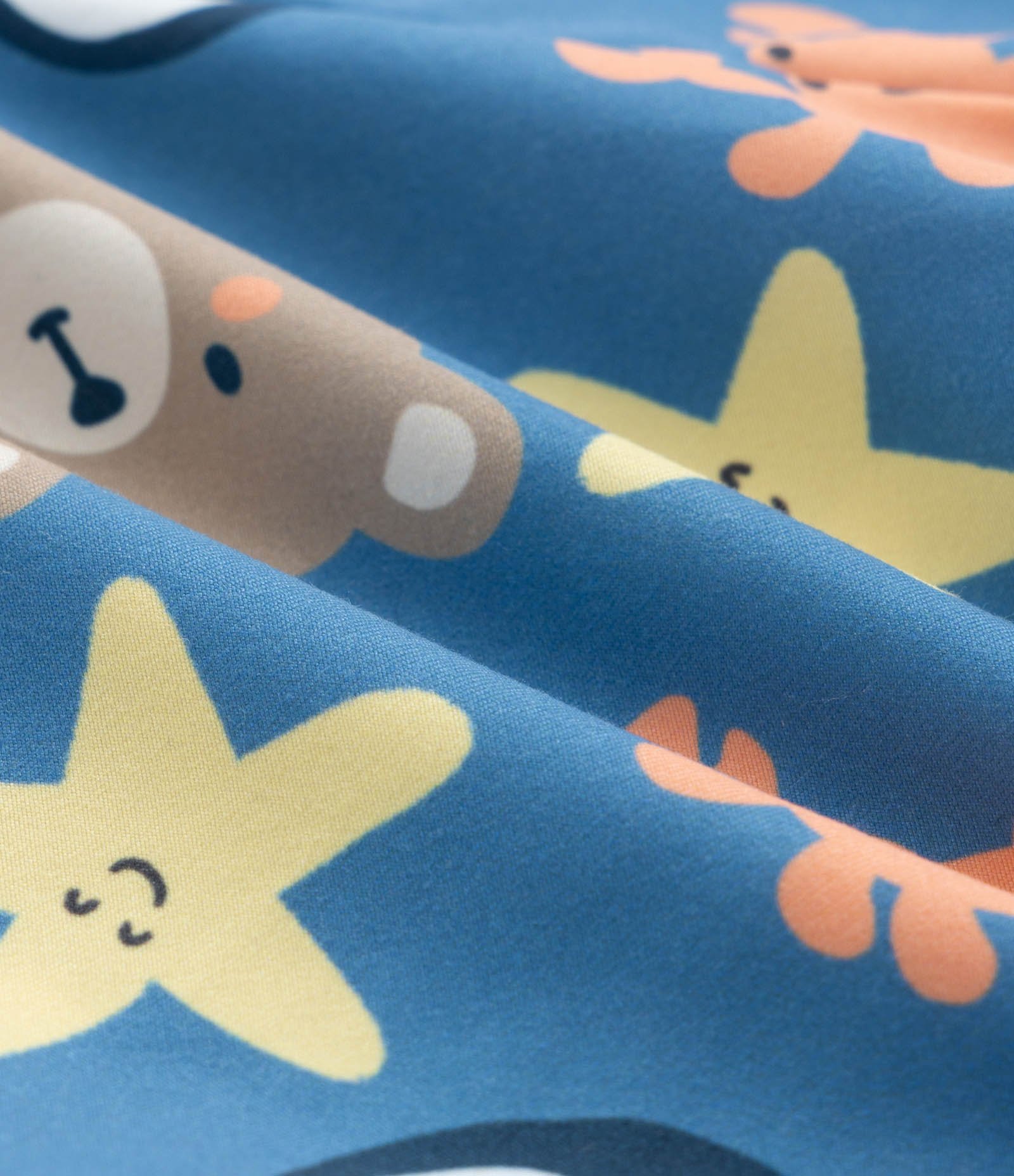 Conjunto Infantil em Microfibra com Estampa de Pinguim - Tam 0 a 18 Meses Branco/Azul 7