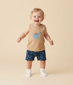 Conjunto Infantil com Estampa de Dino - Tam 3 a 18 Meses