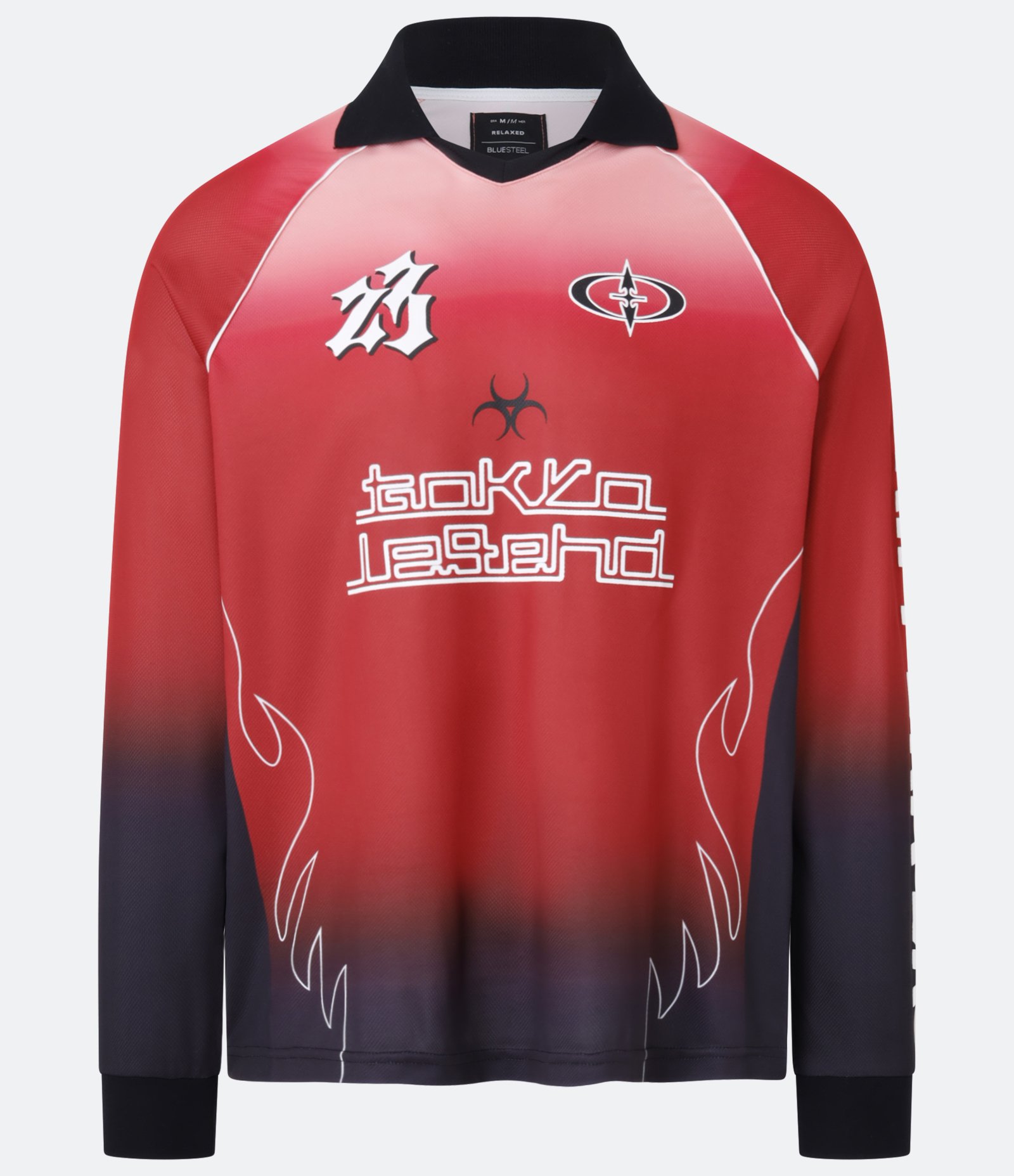 Camisa Boxy Esportiva Com Estampa Degradê Vermelho 10