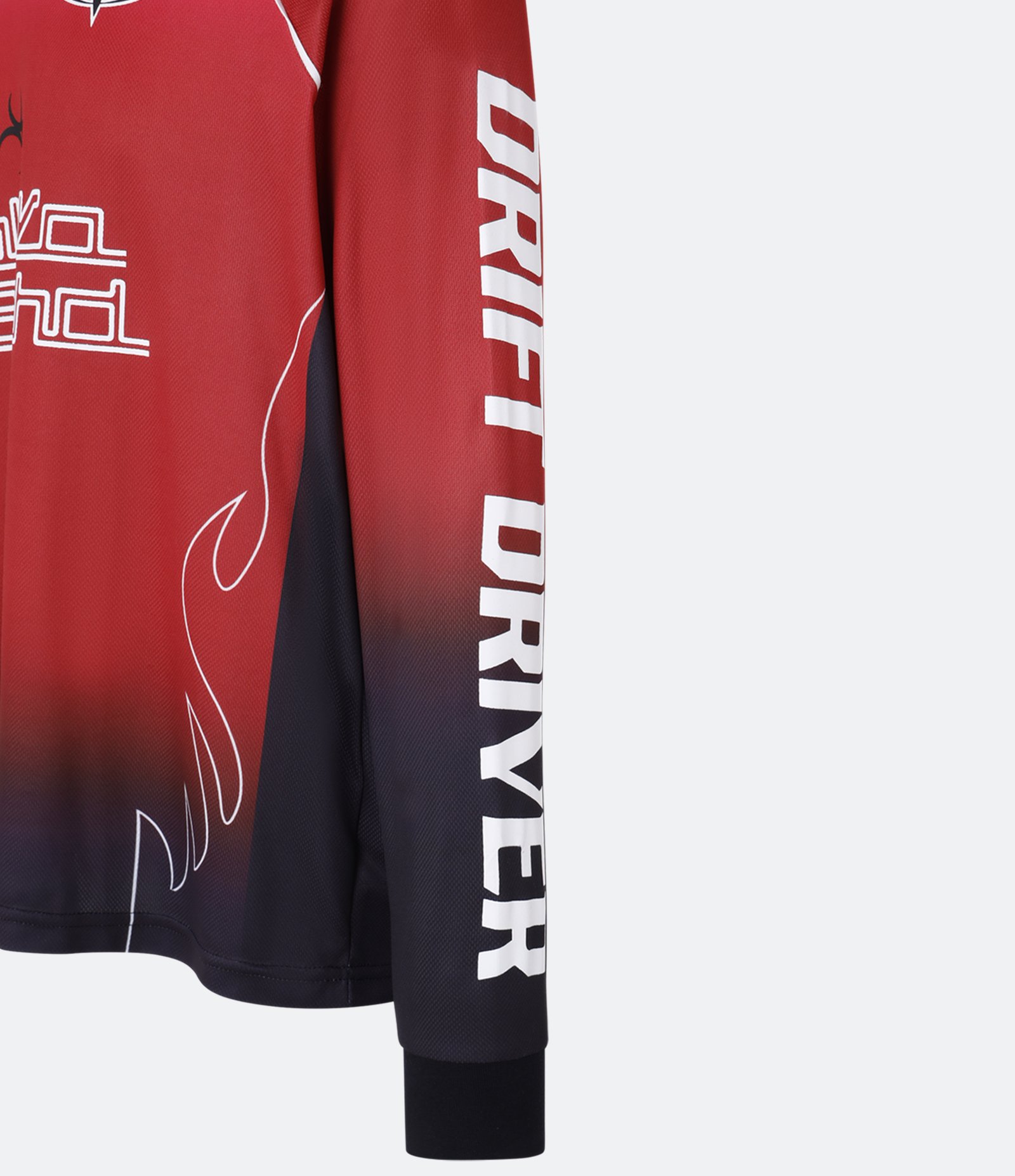 Camisa Boxy Esportiva Com Estampa Degradê Vermelho 12